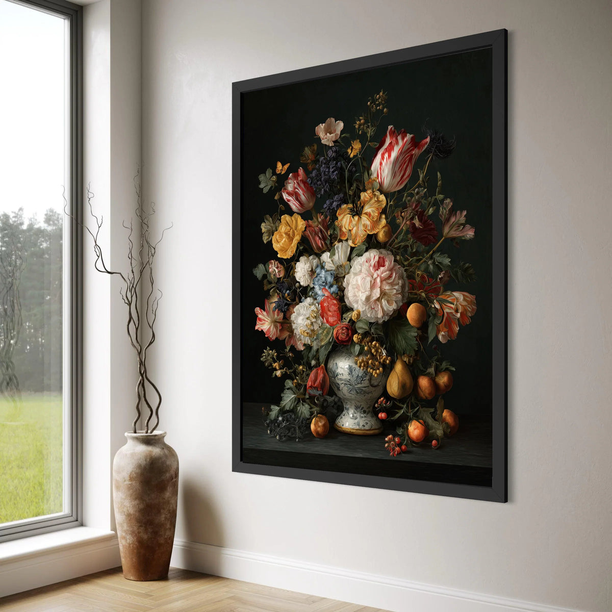 Classic Floral Still Life Canvas, Vintage Bouquet Wall Art, Elegant Flower Arrangement Canvas, Botanical Home Decor, Ready to Hang Print Art