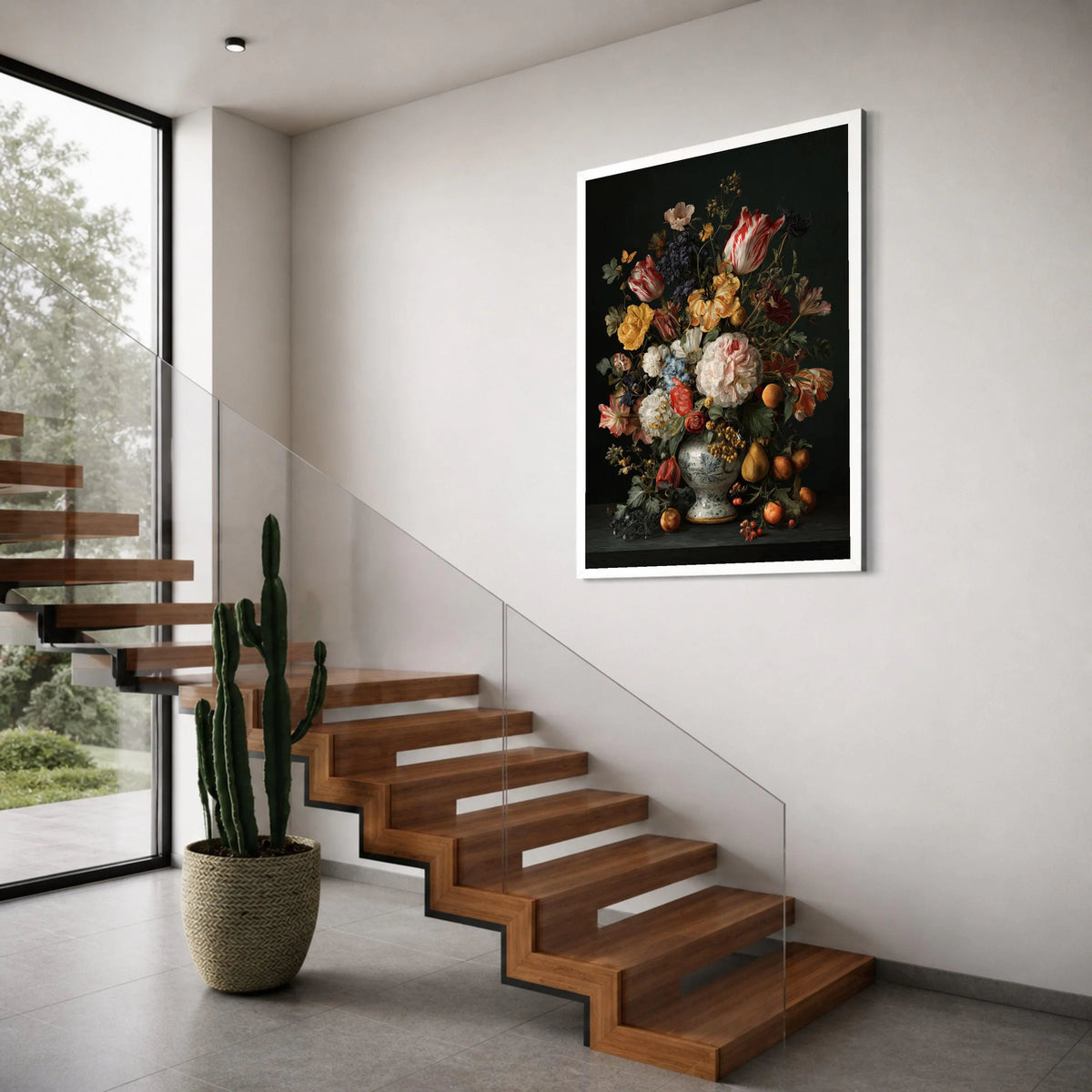 Classic Floral Still Life Canvas, Vintage Bouquet Wall Art, Elegant Flower Arrangement Canvas, Botanical Home Decor, Ready to Hang Print Art
