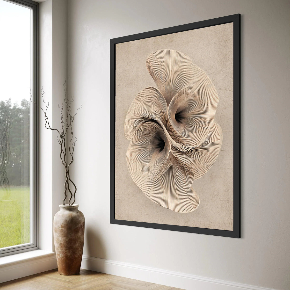 Abstract Organic Form Canvas, Neutral Tones Wall Art, Modern Home Decoration, Contemporary Canvas Design, Minimalist Art Print Print Art