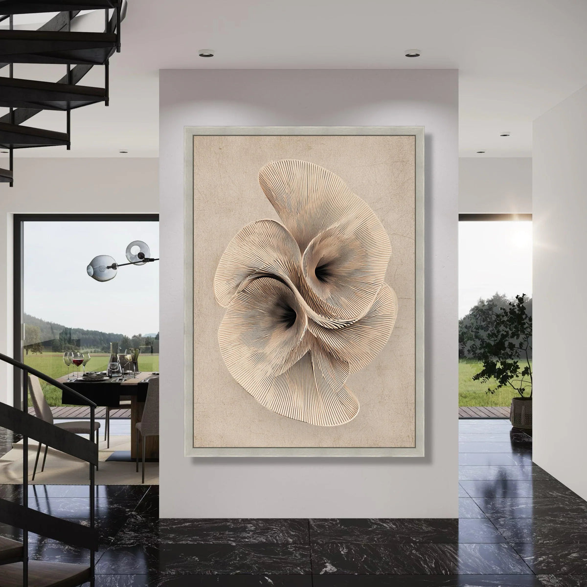 Abstract Organic Form Canvas, Neutral Tones Wall Art, Modern Home Decoration, Contemporary Canvas Design, Minimalist Art Print Print Art
