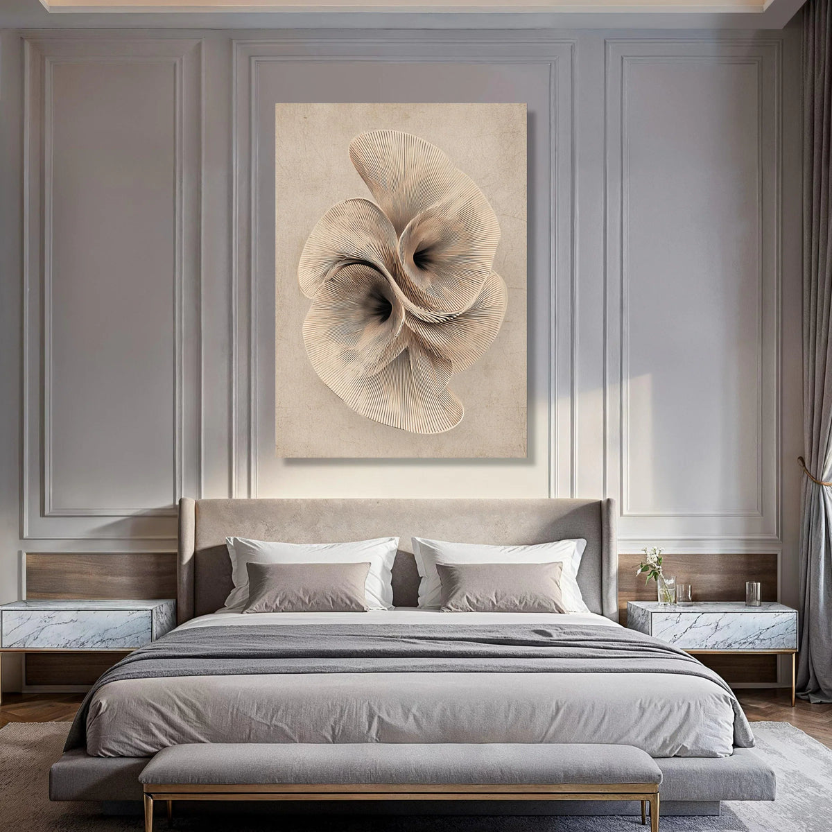Abstract Organic Form Canvas, Neutral Tones Wall Art, Modern Home Decoration, Contemporary Canvas Design, Minimalist Art Print Print Art