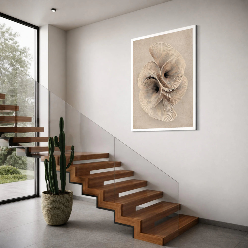 Abstract Organic Form Canvas, Neutral Tones Wall Art, Modern Home Decoration, Contemporary Canvas Design, Minimalist Art Print Print Art