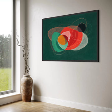 Abstract Modern Art Canvas, Colorful Shapes Wall Art, Geometric Home Decoration, Contemporary Design Canvas, Vibrant Living Room Print Art