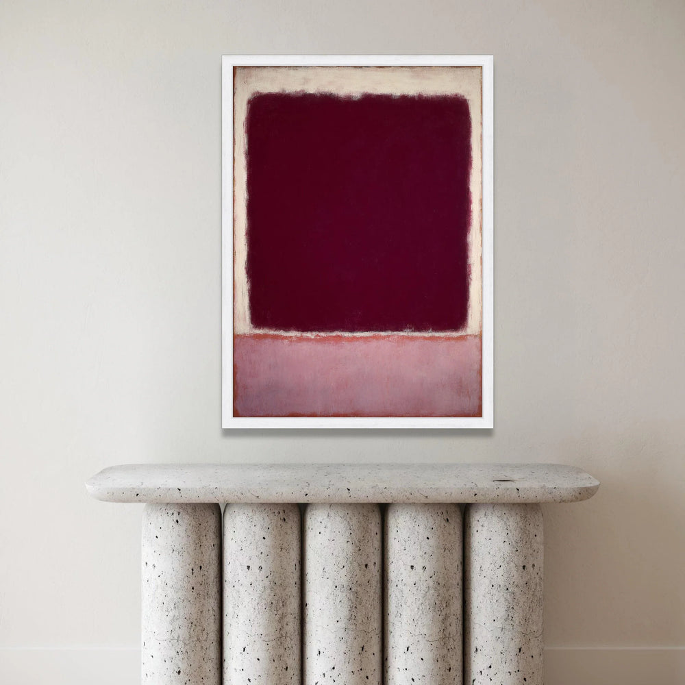 Mark Rothko Style Abstract Canvas, Burgundy and Pink Color Block Wall Art, Modern Minimalist Canvas Painting, Contemporary Canvas Print Art