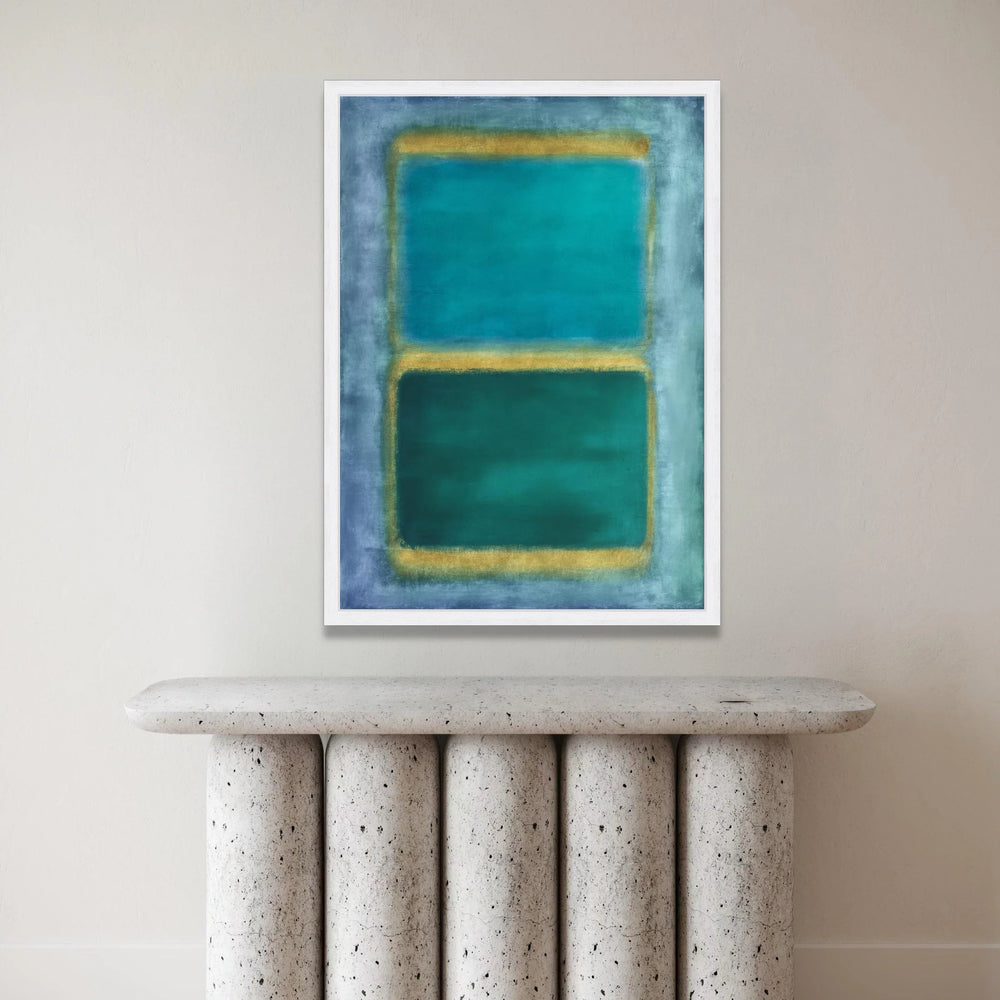 Mark Rothko Blue and Teal Rectangles Canvas, Abstract Color Field Wall Art, Modern Minimalist Home Decor, Contemporary Canvas Print Art