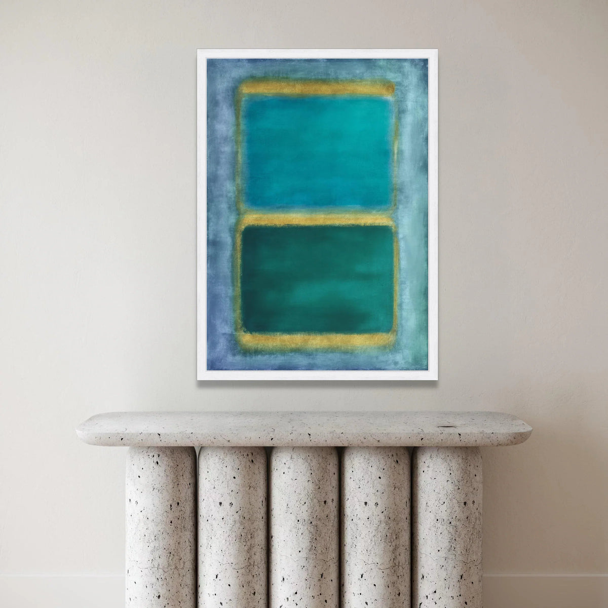 Mark Rothko Blue and Teal Rectangles Canvas, Abstract Color Field Wall Art, Modern Minimalist Home Decor, Contemporary Canvas Print Art