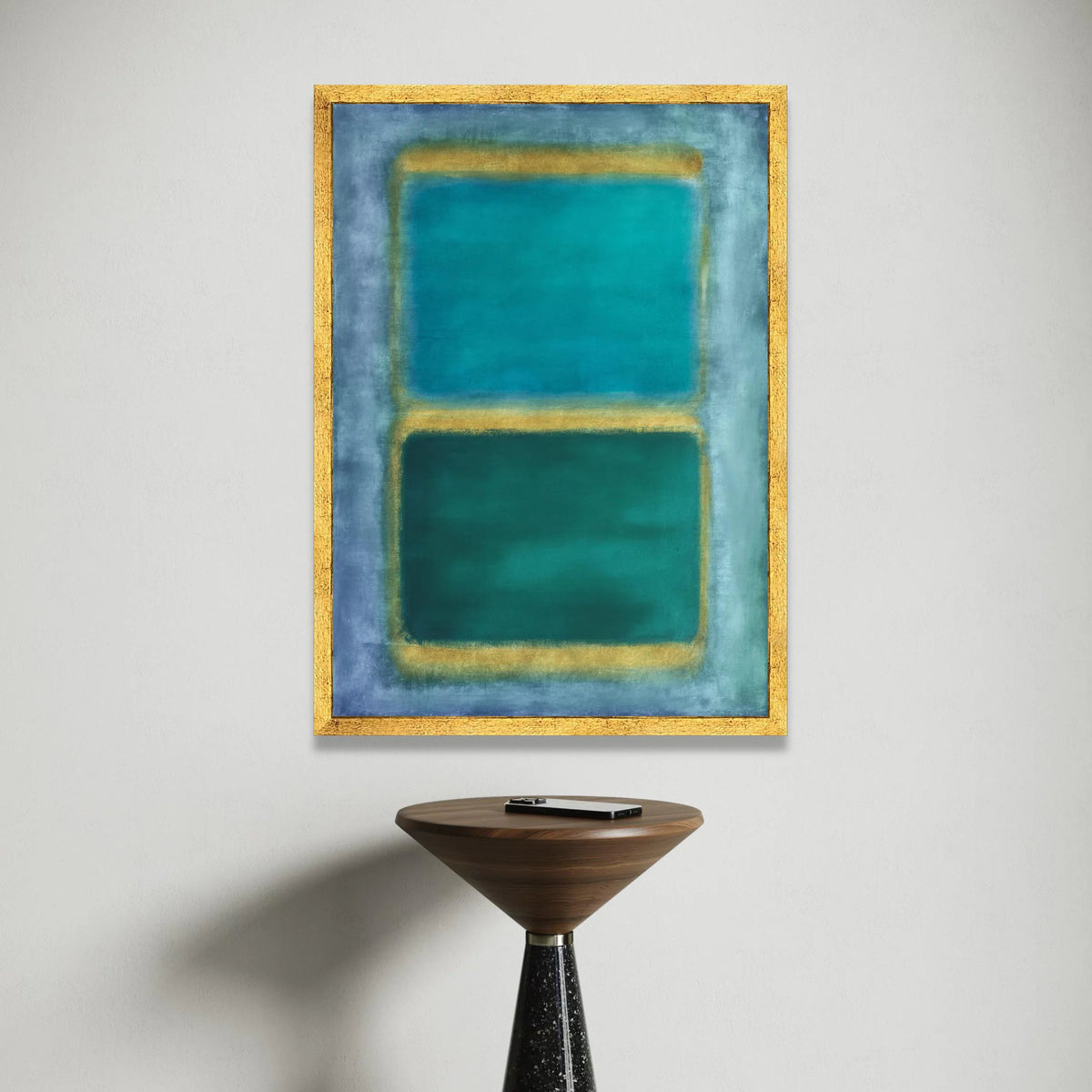 Mark Rothko Blue and Teal Rectangles Canvas, Abstract Color Field Wall Art, Modern Minimalist Home Decor, Contemporary Canvas Print Art