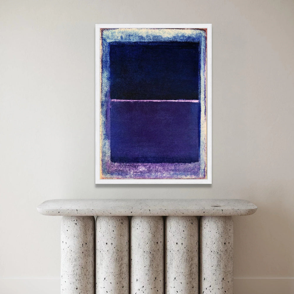 Mark Rothko Abstract Canvas, Deep Blue and Purple Modern Wall Art, Minimalist Color Block Canvas, Contemporary Home Canvas Print Art