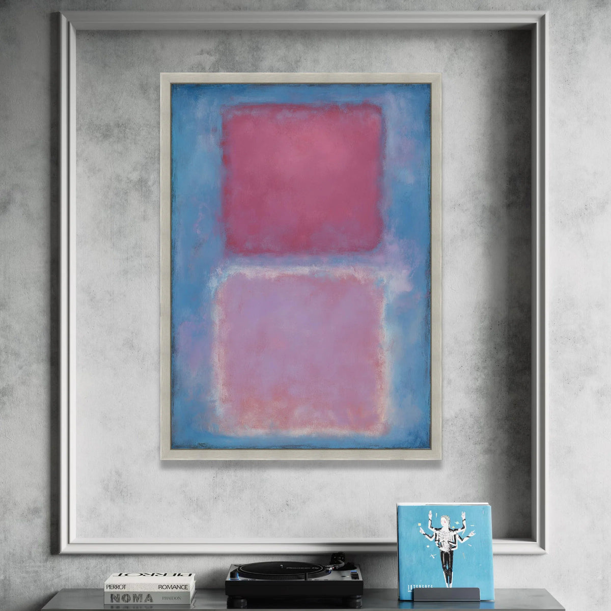 Mark Rothko Abstract Canvas Wall Art, Modern Color Field Painting, Pink Blue Minimalist Decor, Contemporary Artistic Canvas Print Art