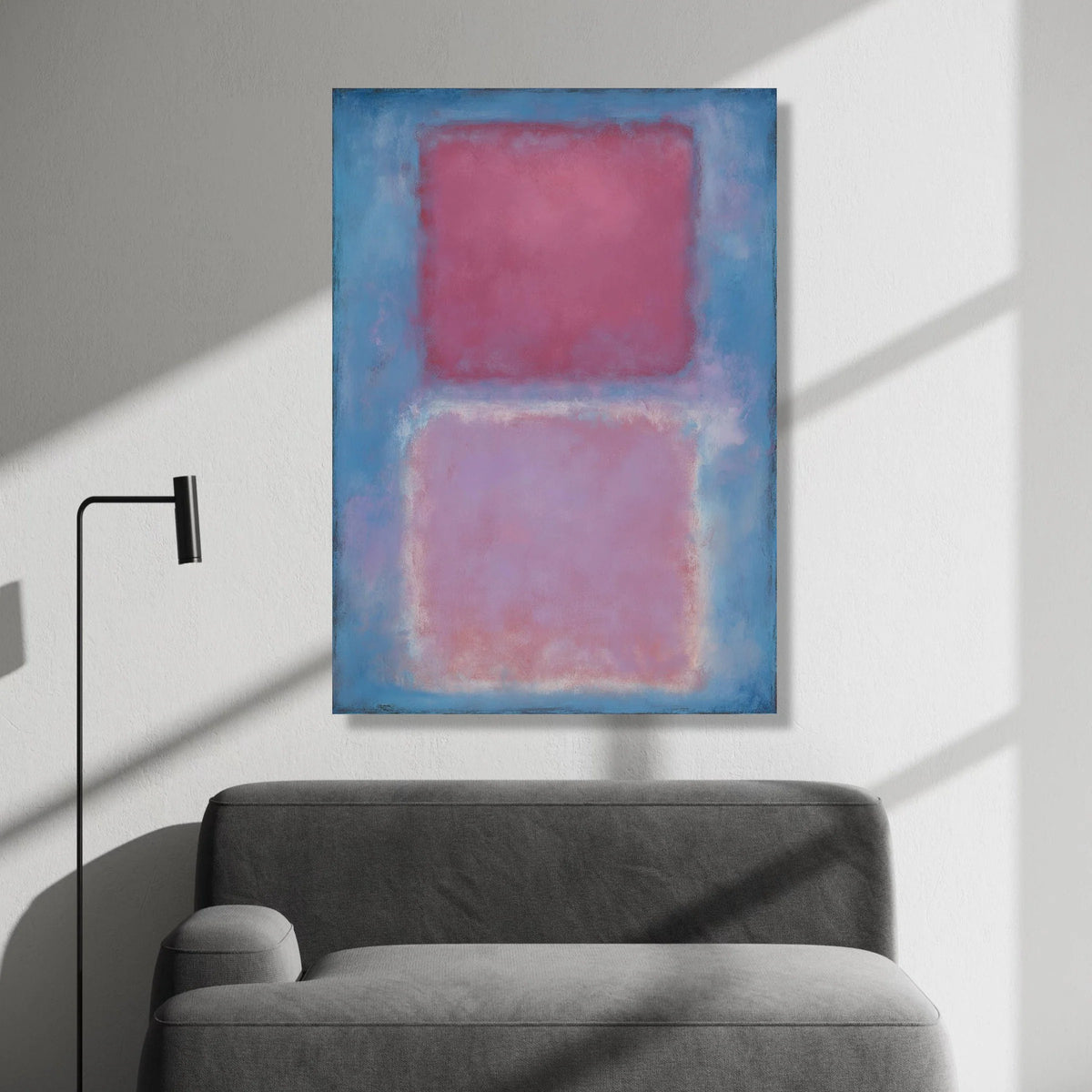 Mark Rothko Abstract Canvas Wall Art, Modern Color Field Painting, Pink Blue Minimalist Decor, Contemporary Artistic Canvas Print Art