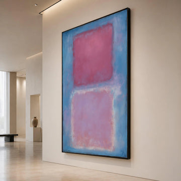 Mark Rothko Abstract Canvas Wall Art, Modern Color Field Painting, Pink Blue Minimalist Decor, Contemporary Artistic Canvas Print Art