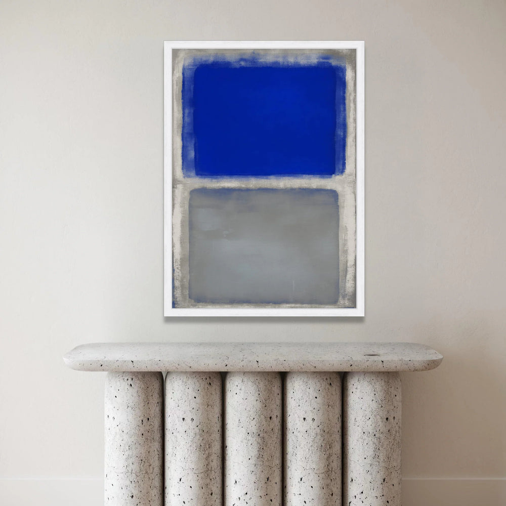 Mark Rothko Style Blue and Gray Abstract Canvas Wall Art, Modern Minimalist Home Decoration, Color Field Painting Replica Canvas Print Art
