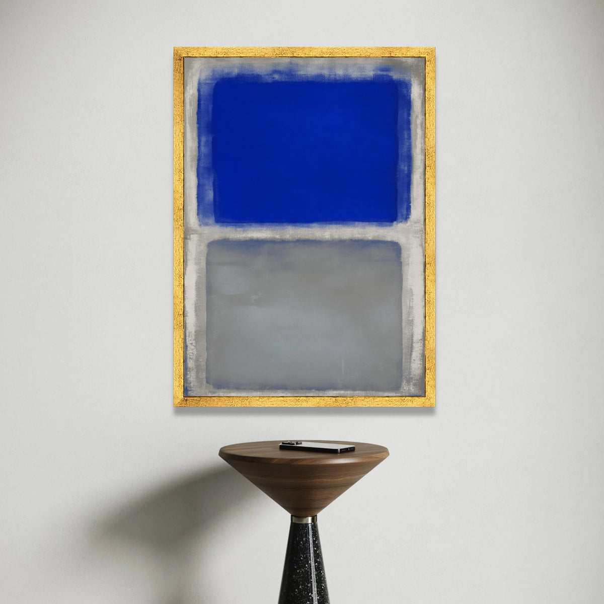 Mark Rothko Style Blue and Gray Abstract Canvas Wall Art, Modern Minimalist Home Decoration, Color Field Painting Replica Canvas Print Art