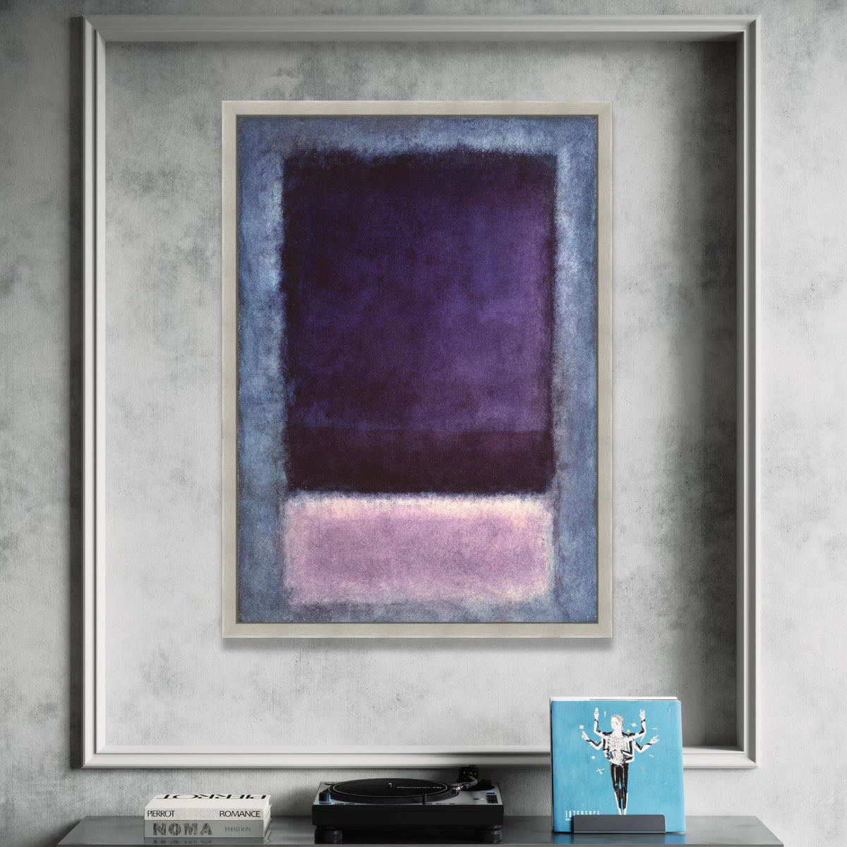 Mark Rothko Abstract Canvas, Deep Purple and Lavender Color Field Wall Art, Modern Minimalist Home Decoration Canvas Print Art