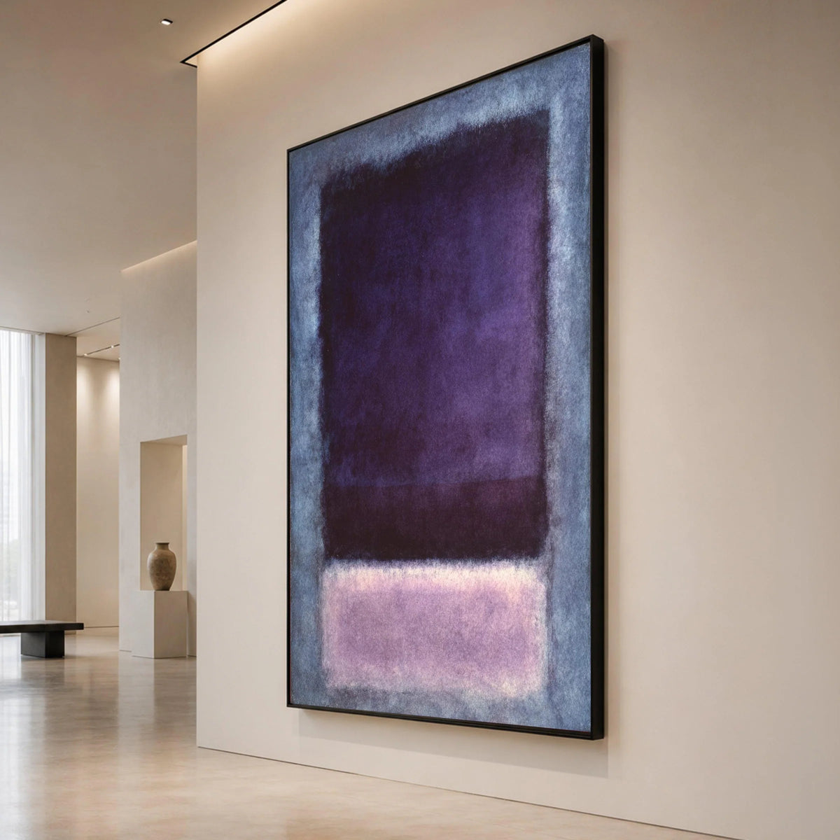 Mark Rothko Abstract Canvas, Deep Purple and Lavender Color Field Wall Art, Modern Minimalist Home Decoration Canvas Print Art