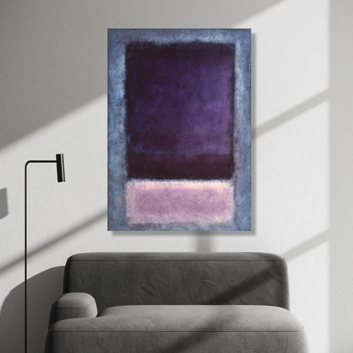 Mark Rothko Abstract Canvas, Deep Purple and Lavender Color Field Wall Art, Modern Minimalist Home Decoration Canvas Print Art
