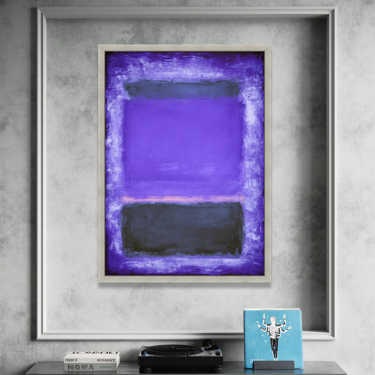 Mark Rothko Abstract Canvas Wall Art, Purple Black Color Field Painting, Modern Expressionist Canvas, Mid Century Modern Canvas Print Art