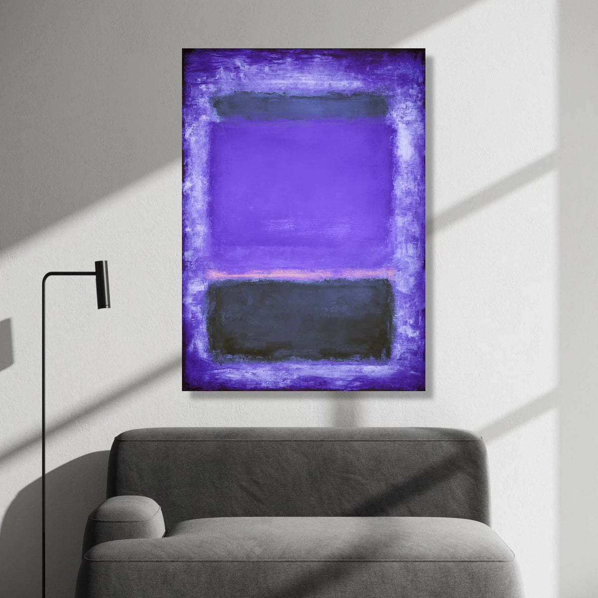 Mark Rothko Abstract Canvas Wall Art, Purple Black Color Field Painting, Modern Expressionist Canvas, Mid Century Modern Canvas Print Art