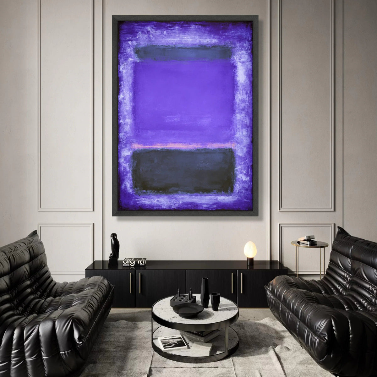 Mark Rothko Abstract Canvas Wall Art, Purple Black Color Field Painting, Modern Expressionist Canvas, Mid Century Modern Canvas Print Art