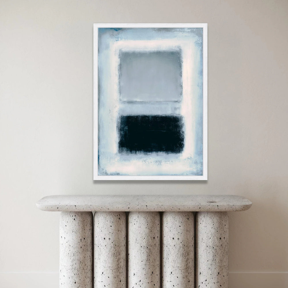 Mark Rothko Abstract Canvas Wall Art, Modern Color Block Painting, Minimalist Blue and Black Canvas, Contemporary Home Canvas Print Art