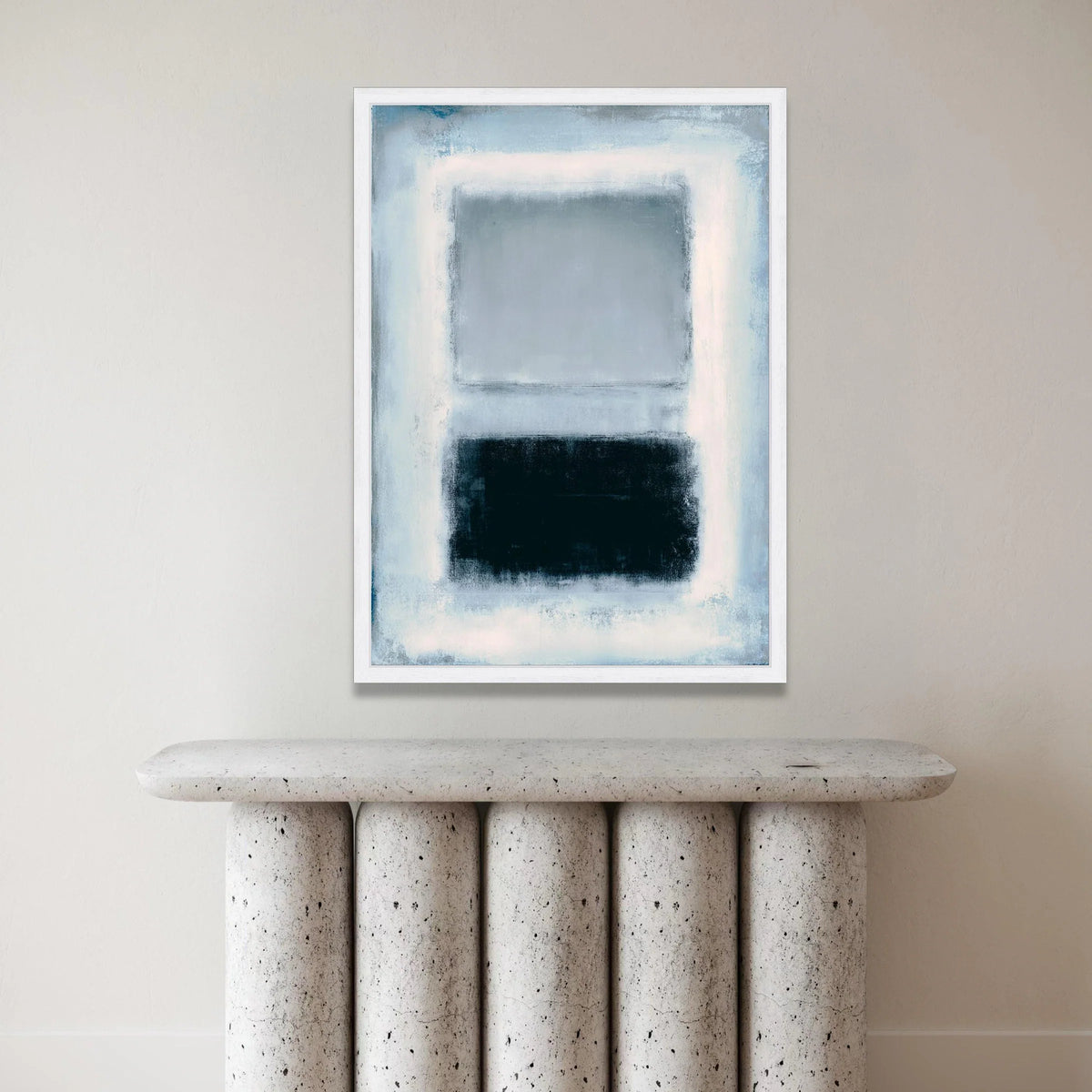 Mark Rothko Abstract Canvas Wall Art, Modern Color Block Painting, Minimalist Blue and Black Canvas, Contemporary Home Canvas Print Art