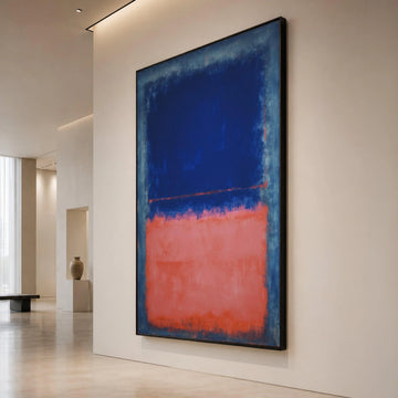 Mark Rothko Abstract Expressionism Canvas, Modern Blue and Red Wall Art, Color Field Painting, Contemporary Home Decor, Canvas Print Art