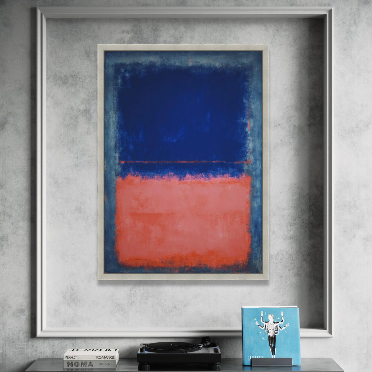 Mark Rothko Abstract Expressionism Canvas, Modern Blue and Red Wall Art, Color Field Painting, Contemporary Home Decor, Canvas Print Art