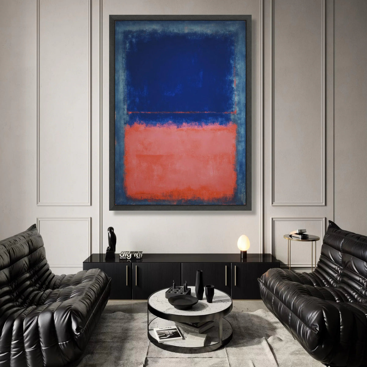 Mark Rothko Abstract Expressionism Canvas, Modern Blue and Red Wall Art, Color Field Painting, Contemporary Home Decor, Canvas Print Art