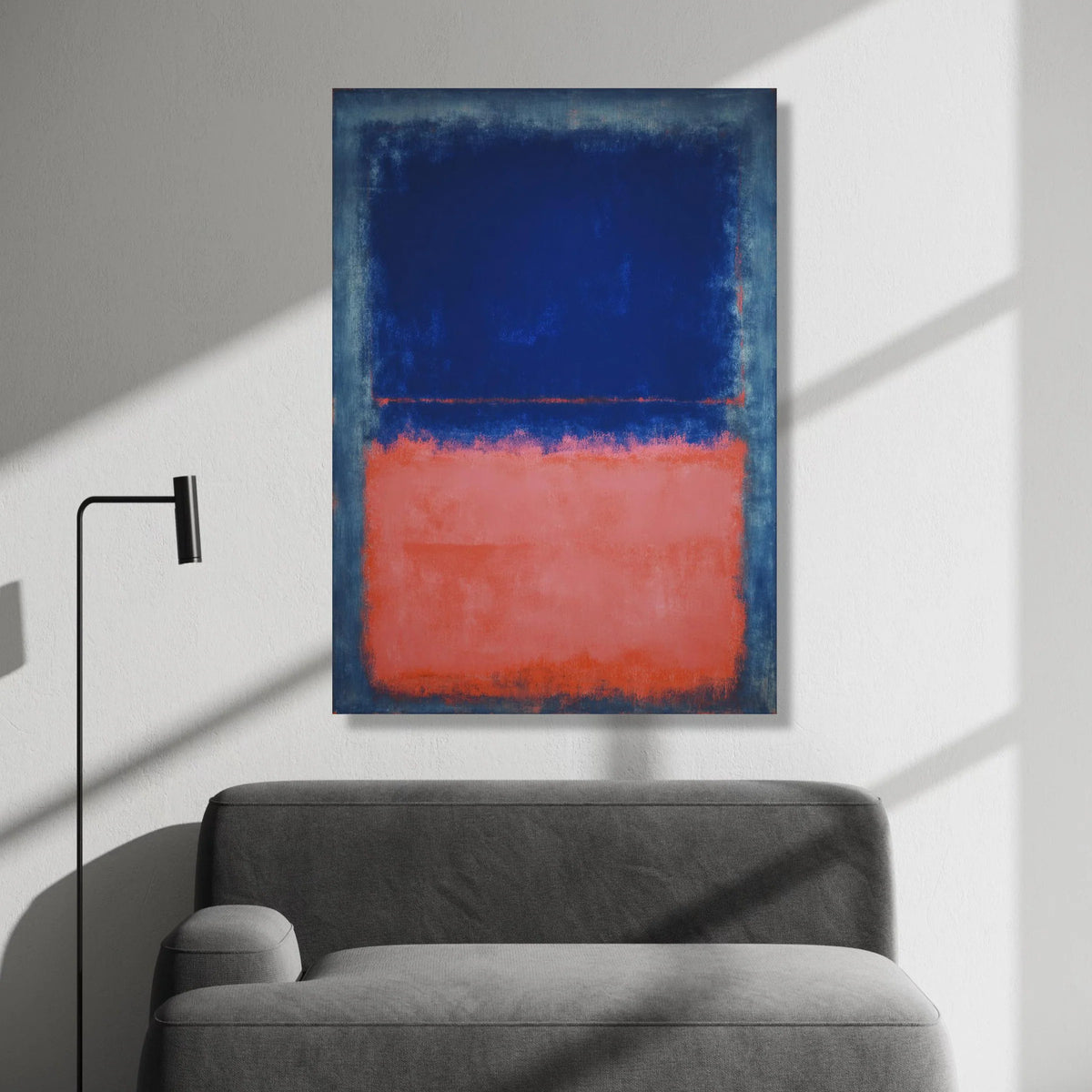 Mark Rothko Abstract Expressionism Canvas, Modern Blue and Red Wall Art, Color Field Painting, Contemporary Home Decor, Canvas Print Art