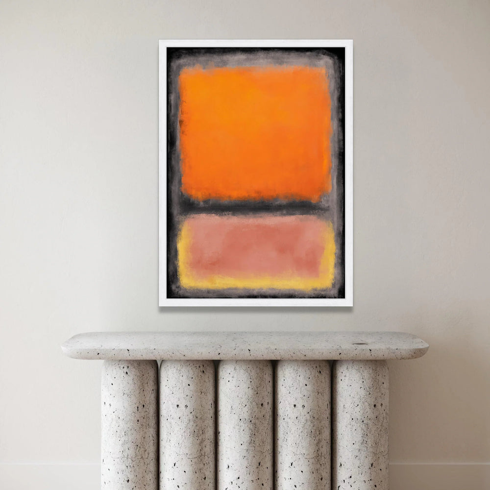 Mark Rothko Style Abstract Canvas Wall Art, Bold Orange and Pink Blocks, Modern Minimalist Painting, Contemporary Art Canvas Print Art