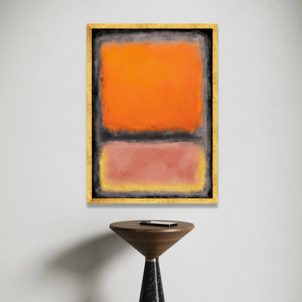 Mark Rothko Style Abstract Canvas Wall Art, Bold Orange and Pink Blocks, Modern Minimalist Painting, Contemporary Art Canvas Print Art