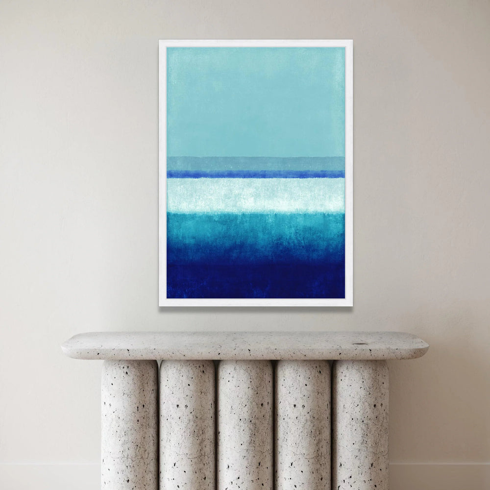 Mark Rothko Style Abstract Blue Gradient Canvas Wall Art, Color Field Painting, Modern Minimalist Home Decor, Large Blue Canvas Print Art