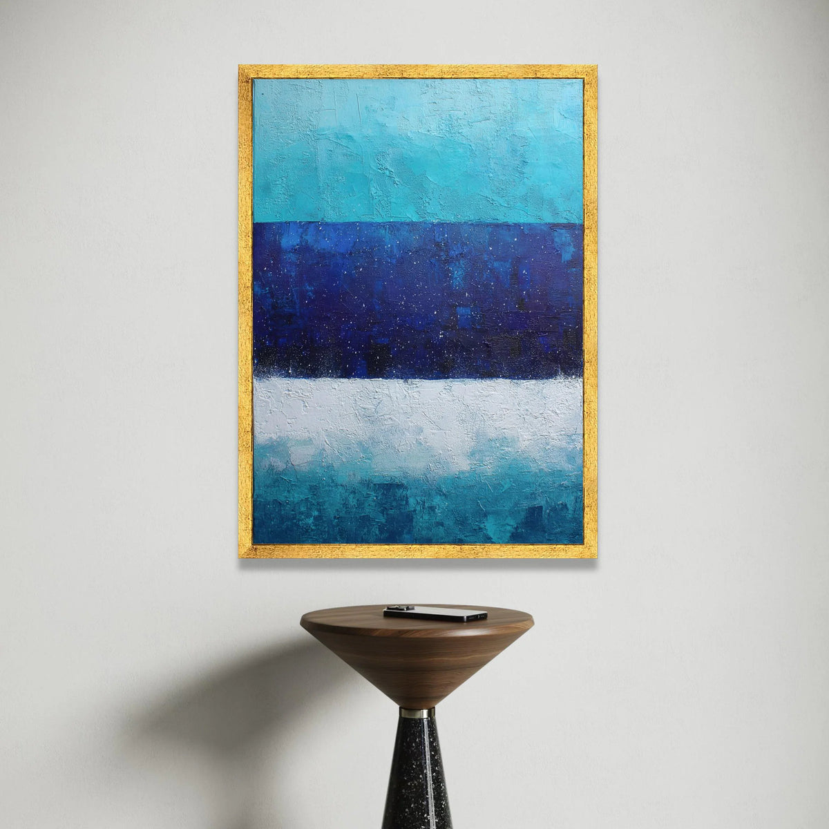 Mark Rothko Style Abstract Color Block Canvas, Blue Modern Wall Art, Minimalist Contemporary Canvas, Statement Home Decor, Canvas Print Art