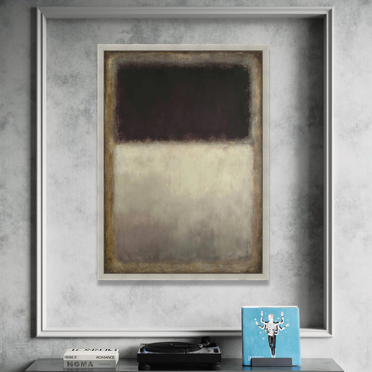 Mark Rothko Abstract Canvas Wall Art, Dark and Light Color Blocks, Modern Minimalist Home Decor, Large Abstract Painting Canvas Print Art