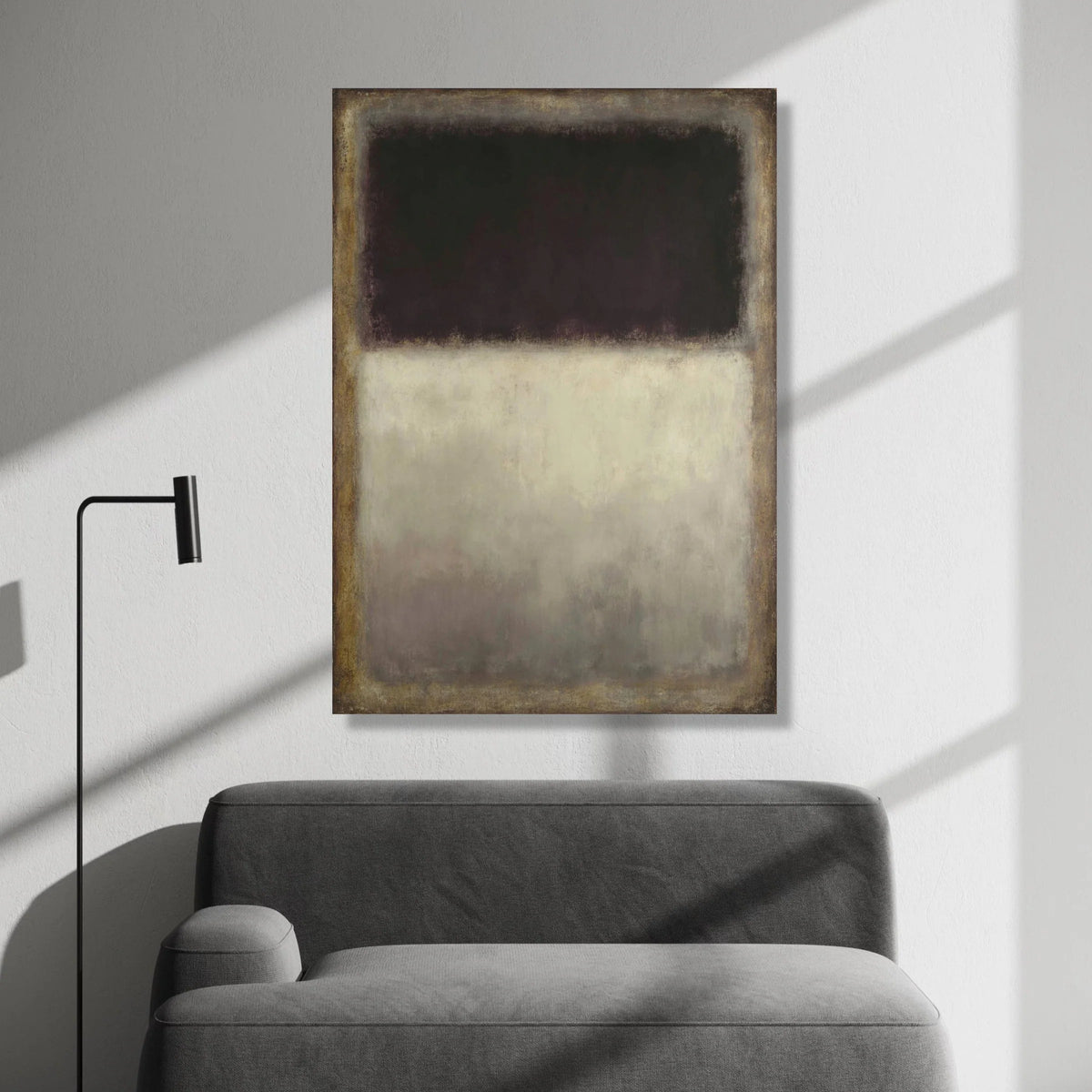 Mark Rothko Abstract Canvas Wall Art, Dark and Light Color Blocks, Modern Minimalist Home Decor, Large Abstract Painting Canvas Print Art