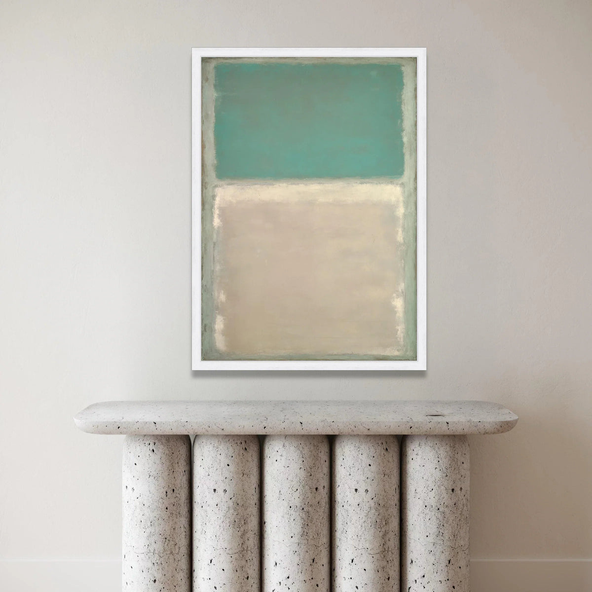 Mark Rothko Abstract Canvas Wall Art, Minimalist Color Field Painting, Modern Blue and Beige Home Decor, Contemporary Wall Canvas Print Art