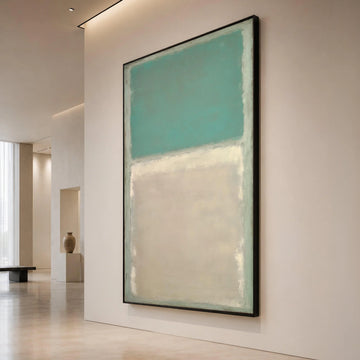 Mark Rothko Abstract Canvas Wall Art, Minimalist Color Field Painting, Modern Blue and Beige Home Decor, Contemporary Wall Canvas Print Art