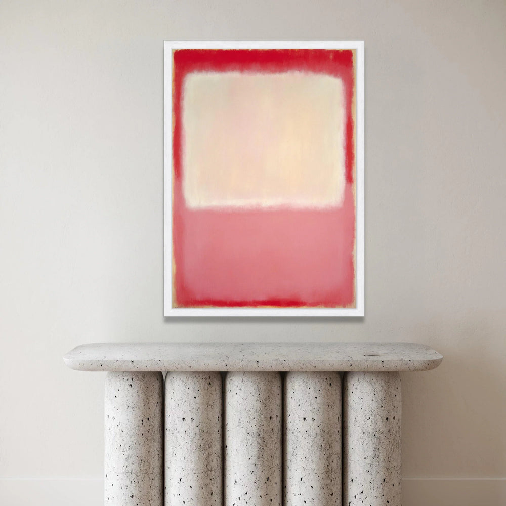 Mark Rothko Abstract Canvas Wall Art, Soft Pink and Cream Color Blocks, Mid Century Modern Decorative Canvas, Color Field Canvas Print Art