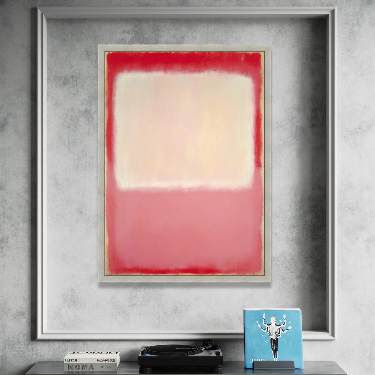 Mark Rothko Abstract Canvas Wall Art, Soft Pink and Cream Color Blocks, Mid Century Modern Decorative Canvas, Color Field Canvas Print Art