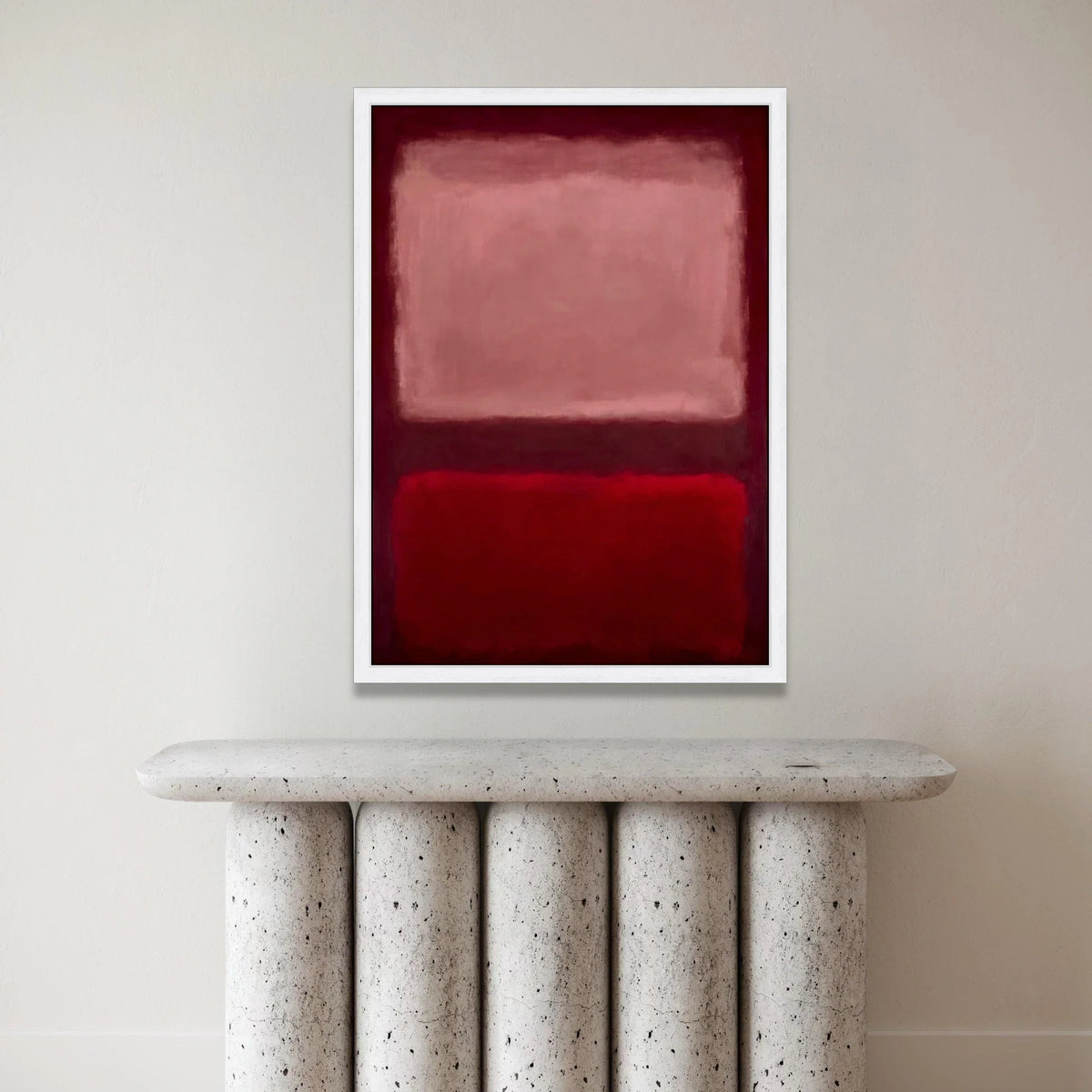 Mark Rothko Abstract Canvas Wall Art, Modern Minimalist Red and Pink Blocks, Color Field Painting, Contemporary Home Decor Canvas Print Art
