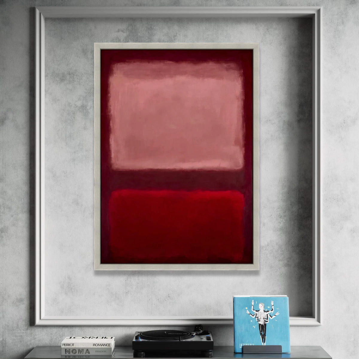 Mark Rothko Abstract Canvas Wall Art, Modern Minimalist Red and Pink Blocks, Color Field Painting, Contemporary Home Decor Canvas Print Art