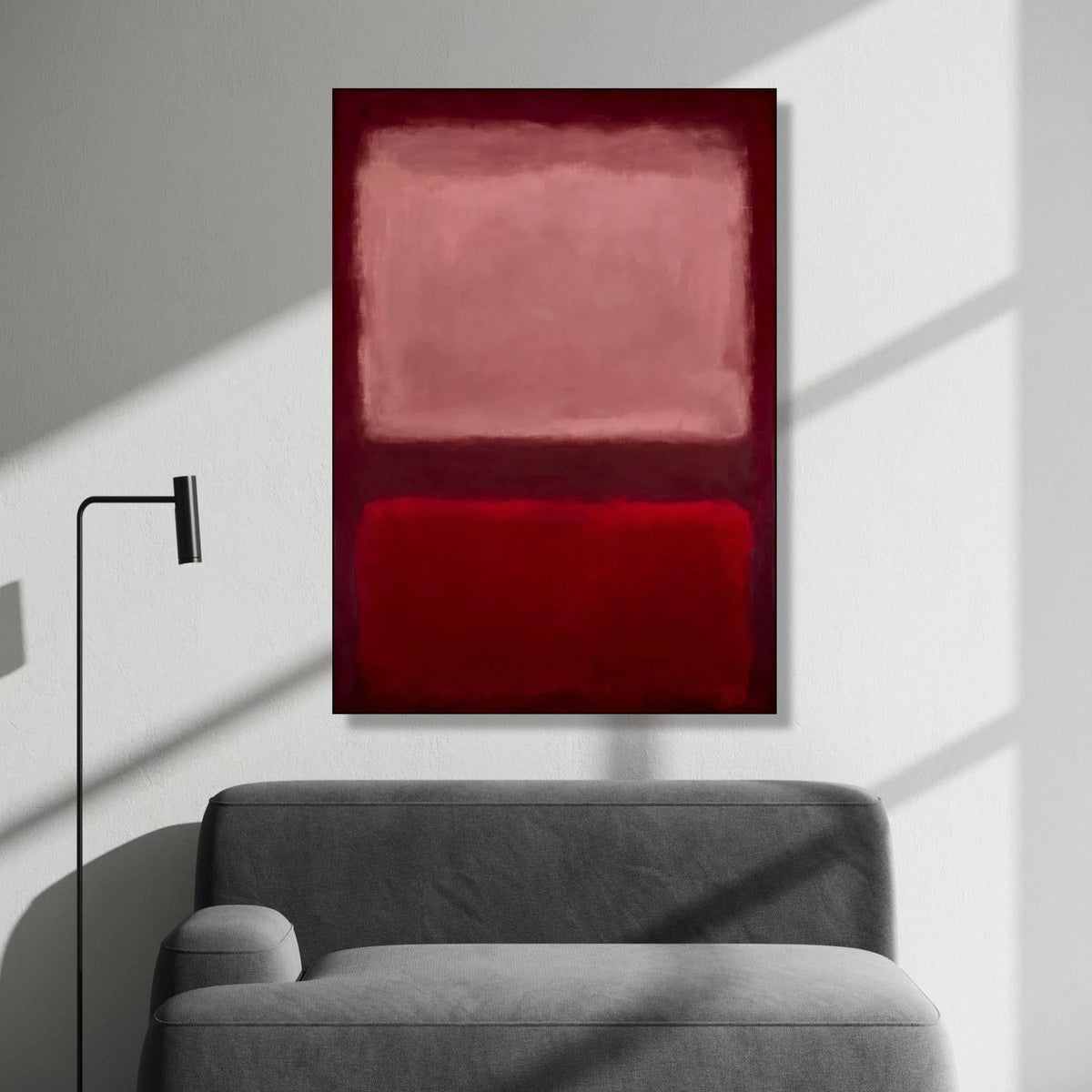 Mark Rothko Abstract Canvas Wall Art, Modern Minimalist Red and Pink Blocks, Color Field Painting, Contemporary Home Decor Canvas Print Art
