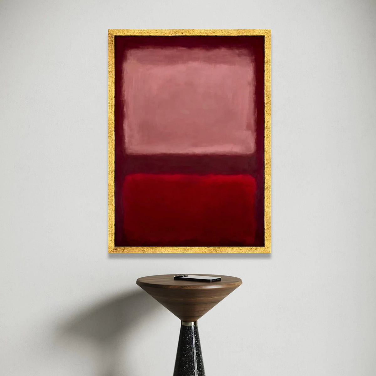 Mark Rothko Abstract Canvas Wall Art, Modern Minimalist Red and Pink Blocks, Color Field Painting, Contemporary Home Decor Canvas Print Art