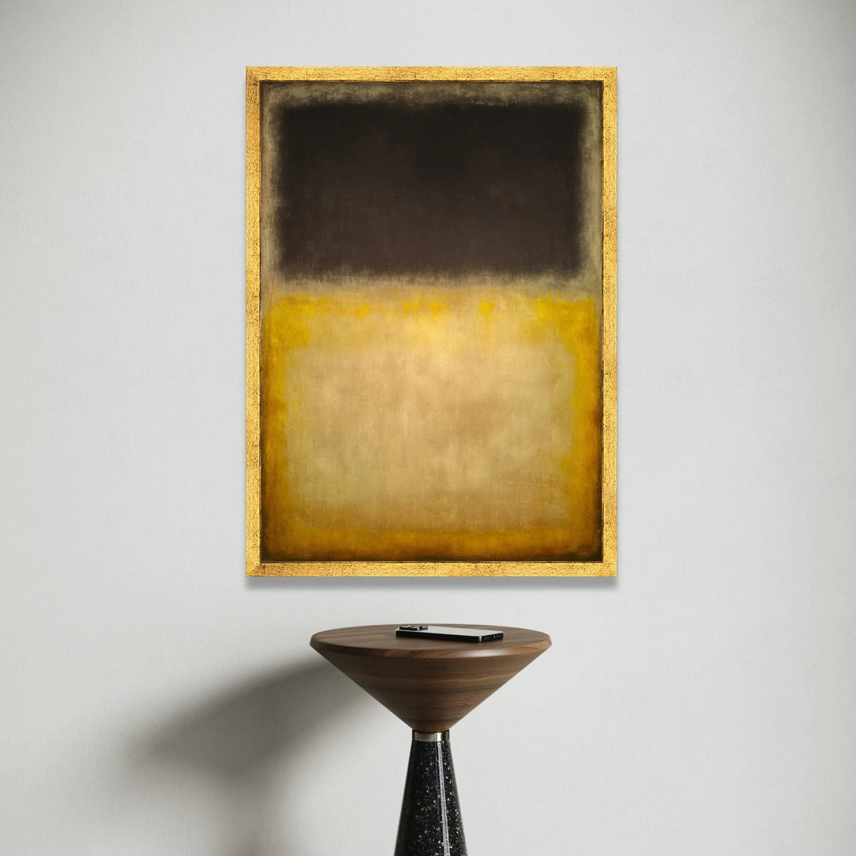 Mark Rothko Abstract Canvas Wall Art, Modern Minimalist Color Block Painting, Contemporary Home Decor, Yellow and Brown Canvas Print Art