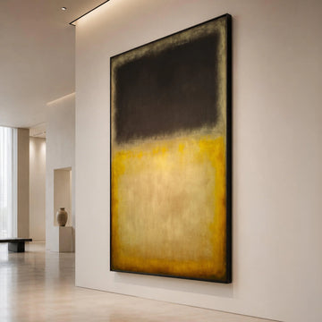 Mark Rothko Abstract Canvas Wall Art, Modern Minimalist Color Block Painting, Contemporary Home Decor, Yellow and Brown Canvas Print Art