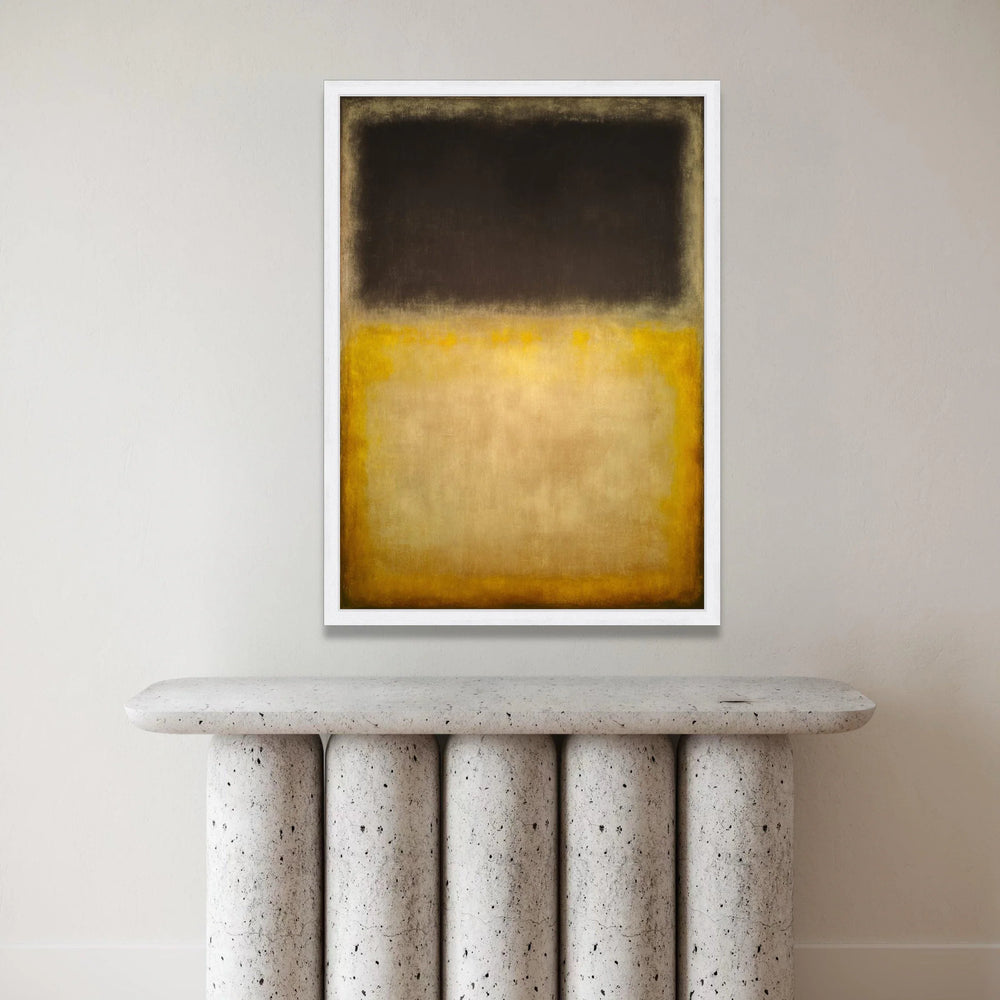 Mark Rothko Abstract Canvas Wall Art, Modern Minimalist Color Block Painting, Contemporary Home Decor, Yellow and Brown Canvas Print Art