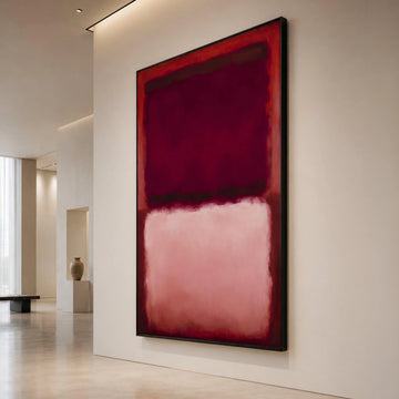 Mark Rothko Style Abstract Canvas Wall Art, Color Field Painting, Modern Minimalist Art, Red and Pink Canvas Decor, Canvas Print Art