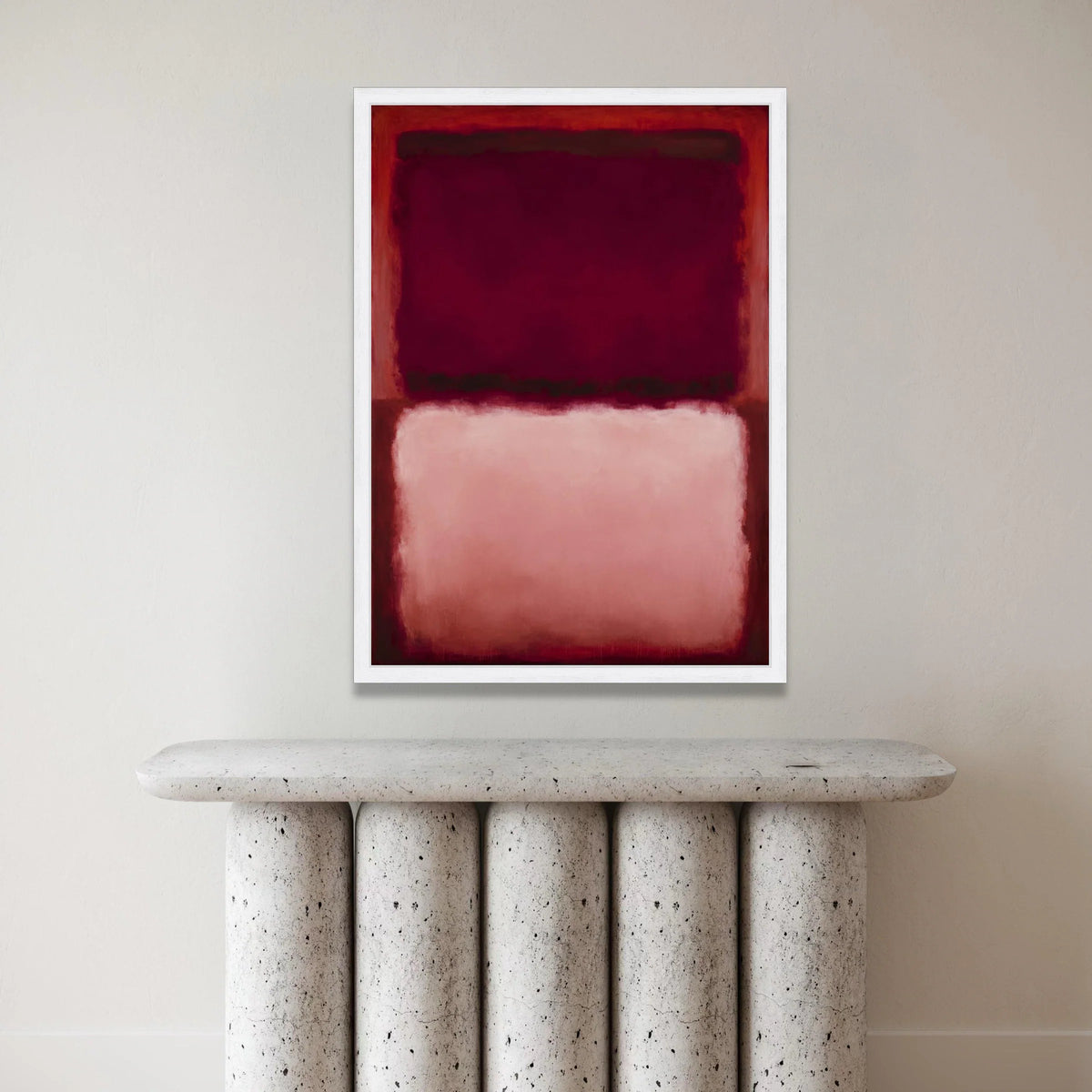 Mark Rothko Style Abstract Canvas Wall Art, Color Field Painting, Modern Minimalist Art, Red and Pink Canvas Decor, Canvas Print Art