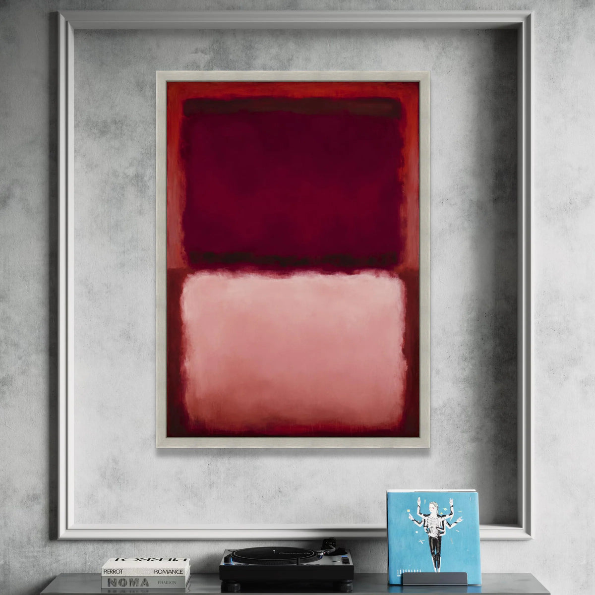 Mark Rothko Style Abstract Canvas Wall Art, Color Field Painting, Modern Minimalist Art, Red and Pink Canvas Decor, Canvas Print Art