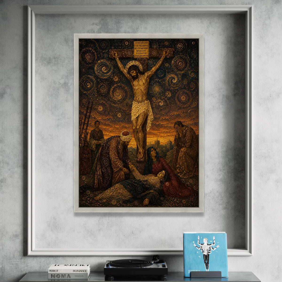 Crucifixion of Jesus Canvas Wall Art, Religious Christian Canvas, Spiritual Savior Painting, Biblical Scene Canvas, Holy Canvas Print Art